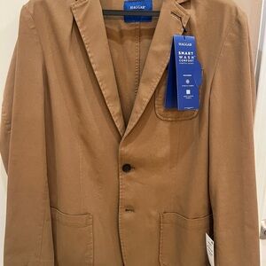 Haggar Smart Wash Comfort Brown Jacket, New with Tags Size MD (40/42)